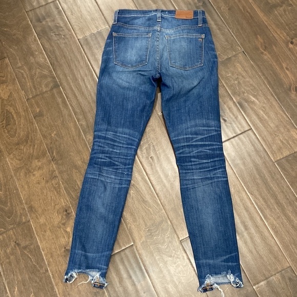 Madewell 9" High Riser Skinny Skinny Jean Button Fly Raw Hem Ankle Size 25 - Picture 3 of 11